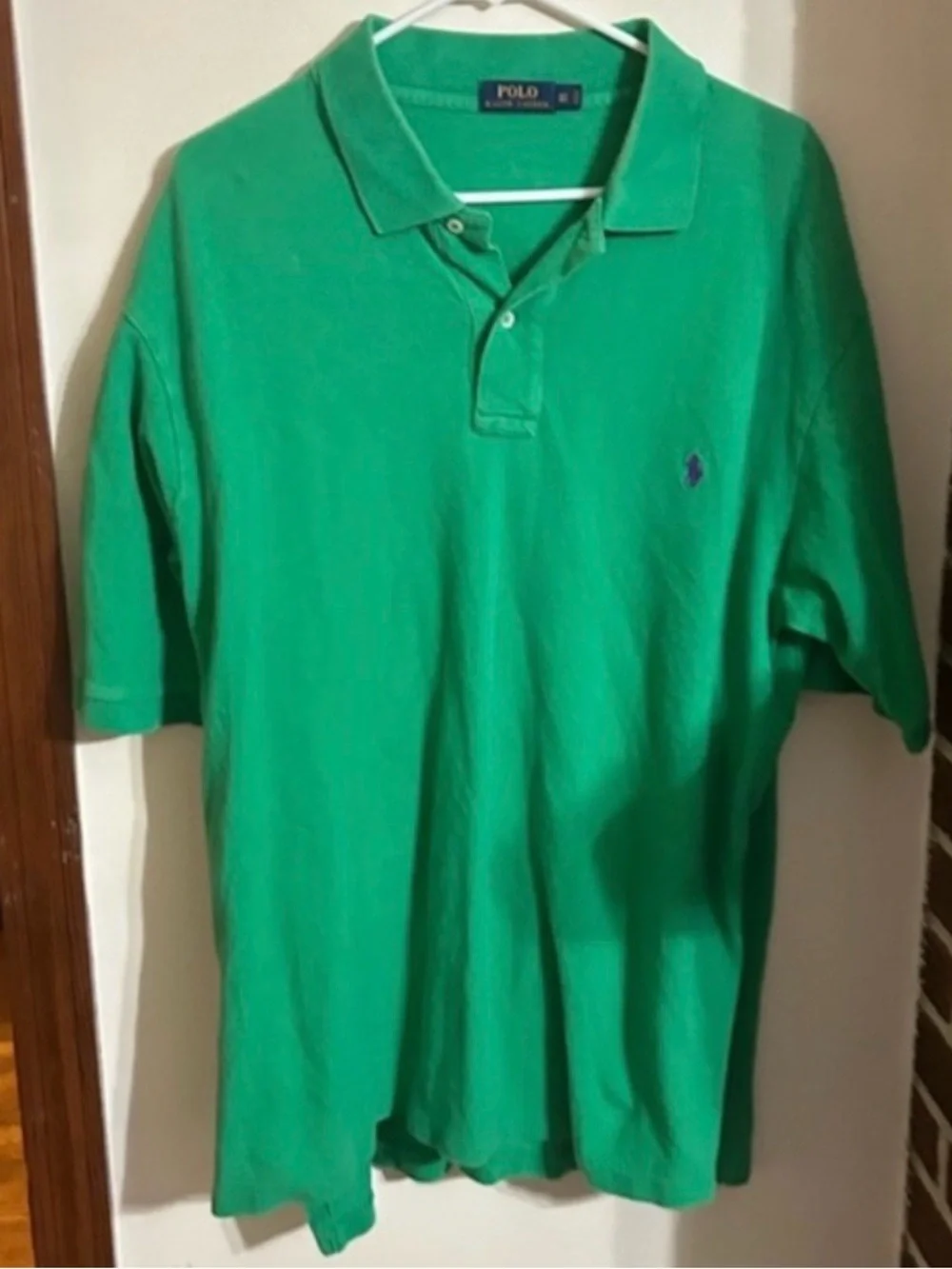 Polo by Ralph Lauren Size XLT Bright Green Classic Polo Shirt